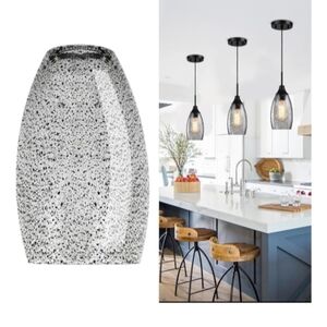 Black Seeded Art Glass Pendant Lamp Shade 4.72" Glass chandeliers Cover Mini
